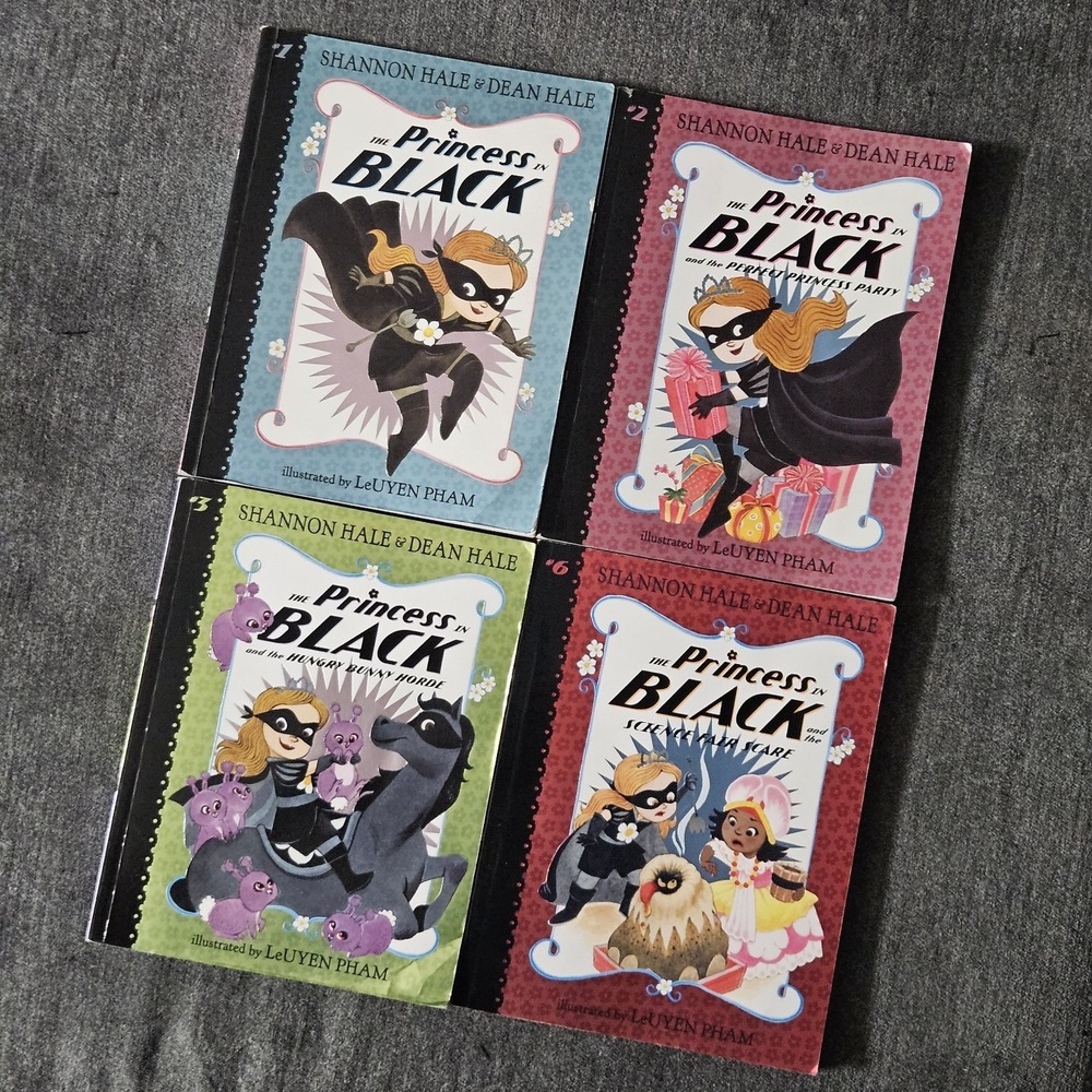 The Princess In Black Books 1,2,3 &‎ 6 Lot Of 4 By Shannon Hale & Dean Hale READ